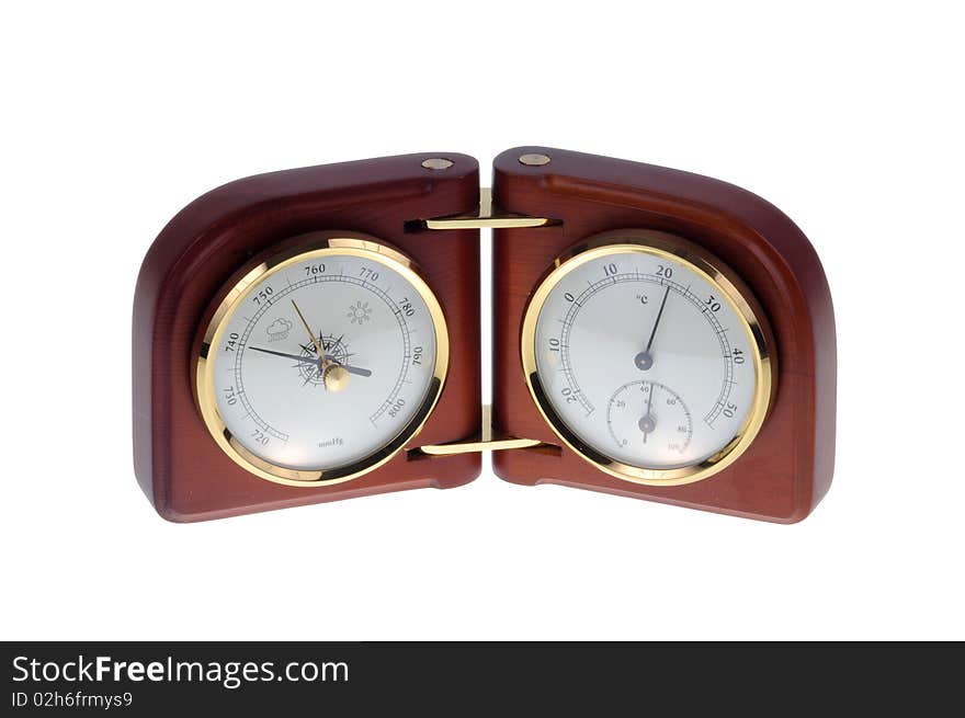 Barometer on a white background