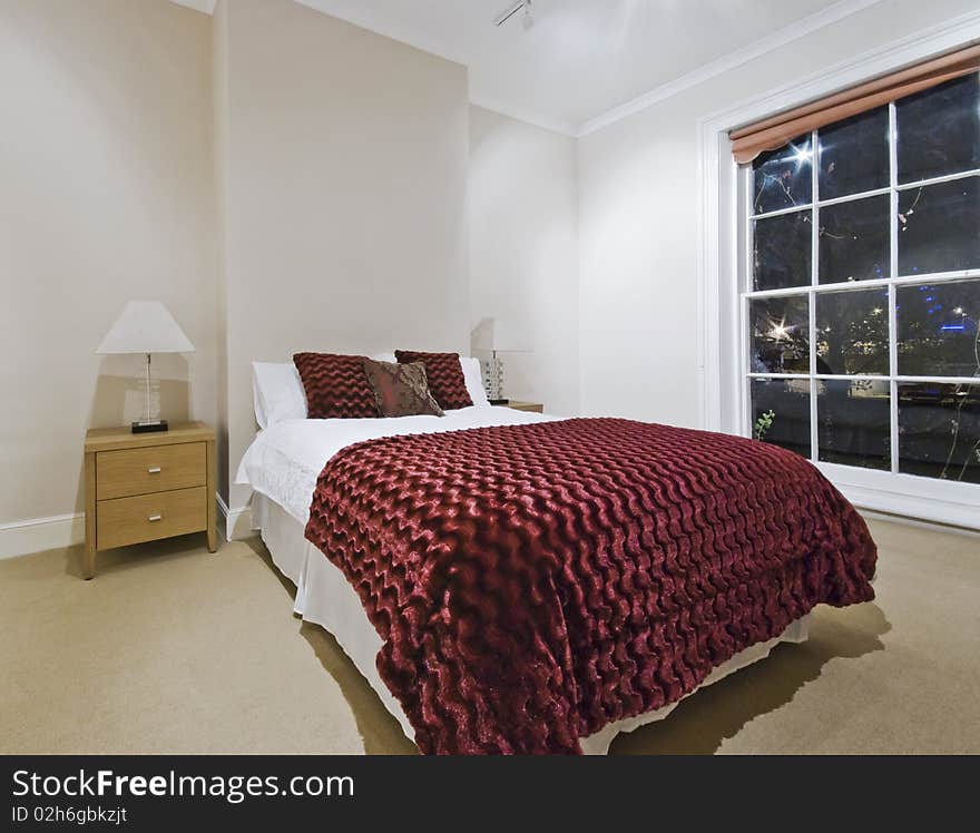 Classic bedroom with modern furniture and accessory