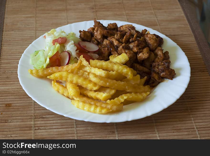 Delicious lunch on a plate. Delicious lunch on a plate