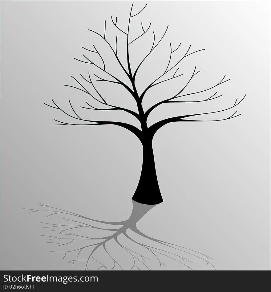 Illustration of silhouettes of tree as a symbol of ecology. Illustration of silhouettes of tree as a symbol of ecology.