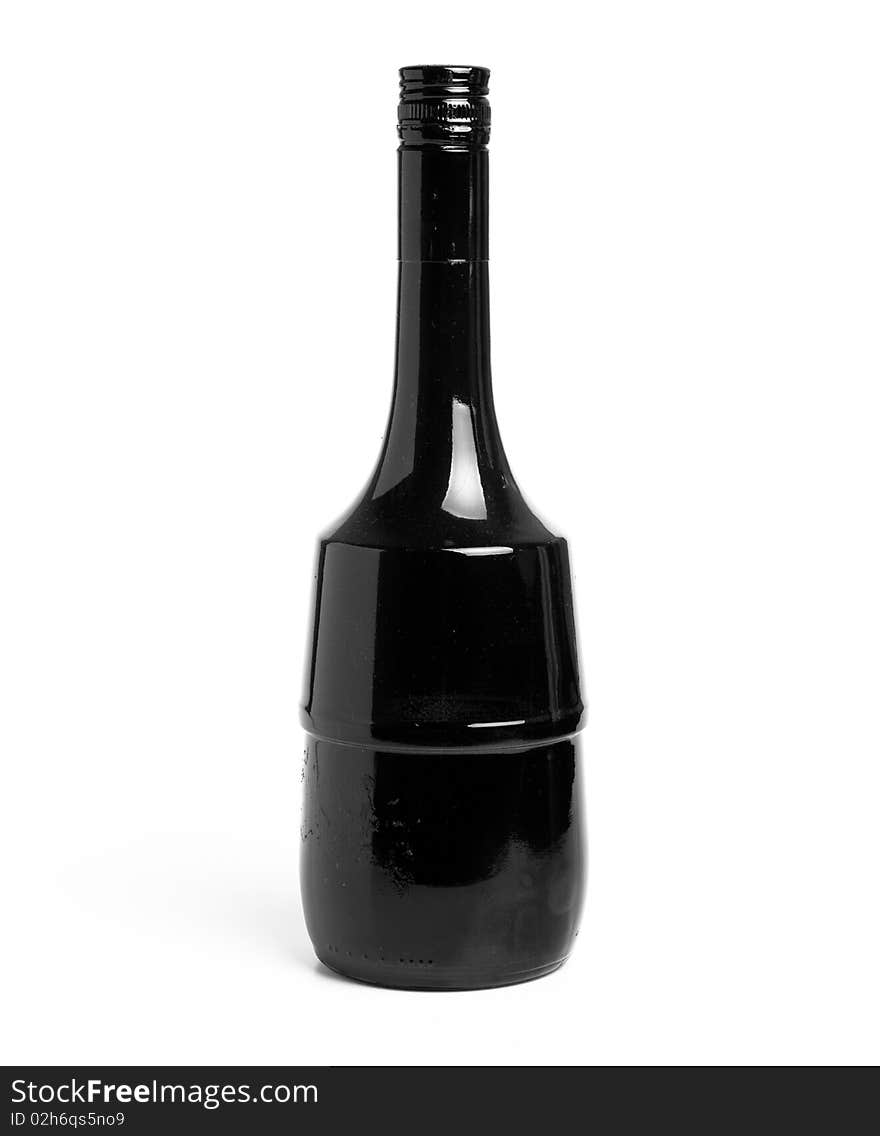 Blk bottle over white background. Blk bottle over white background