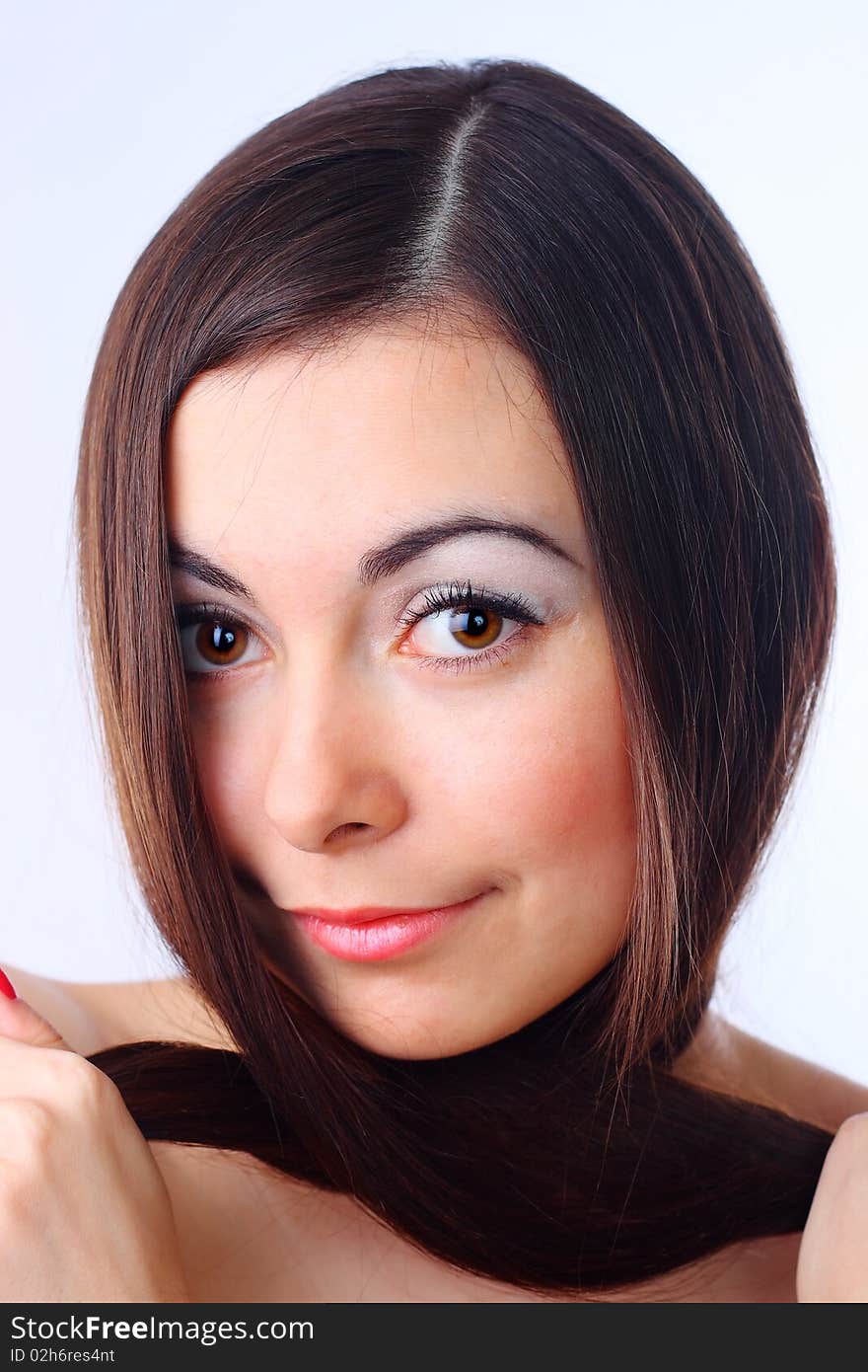 Young woman posing in studio