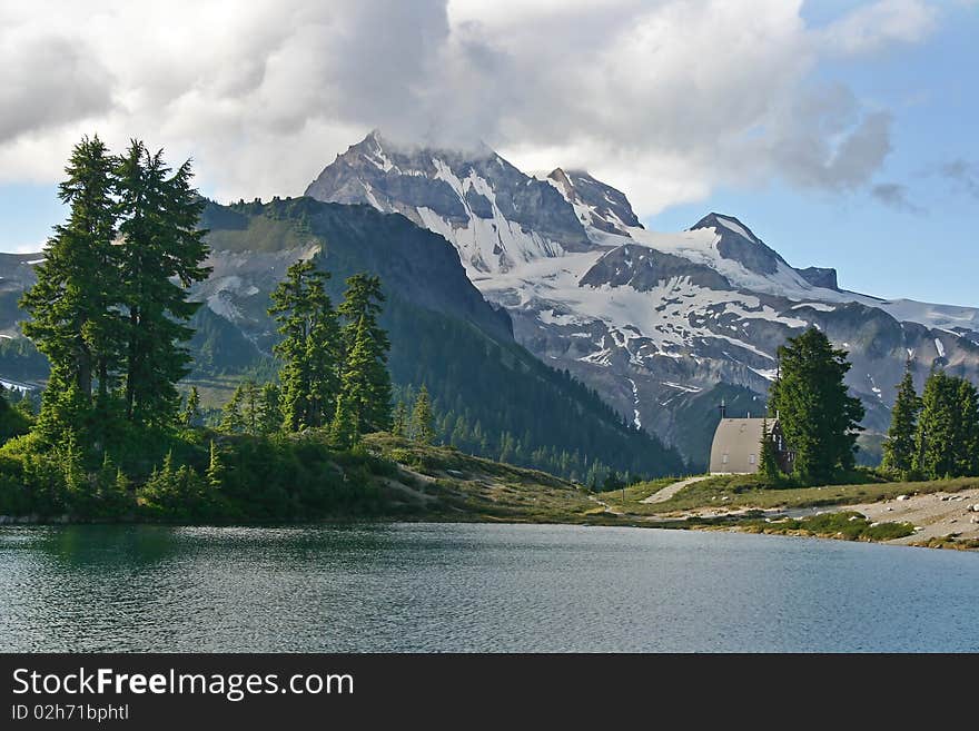 Elfin lake summer hiking view. Elfin lake summer hiking view.