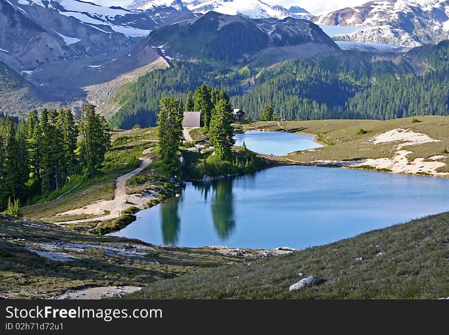 Elfin lake summer hiking view. Elfin lake summer hiking view.