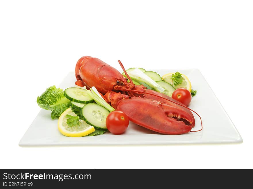 Lobster and salad