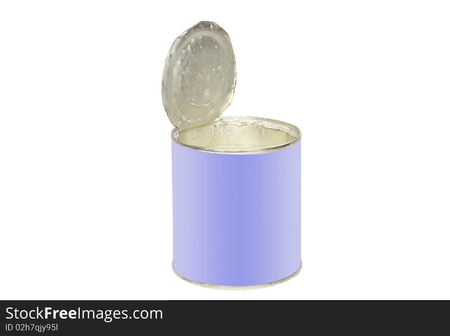 The image of can under the white background