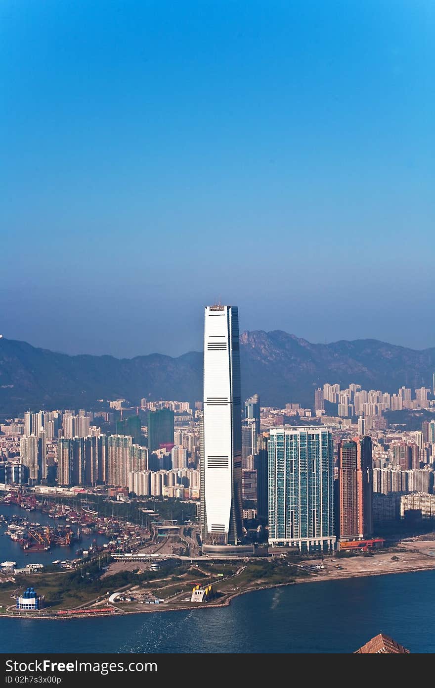 Hong Kong city view from Victoria peak