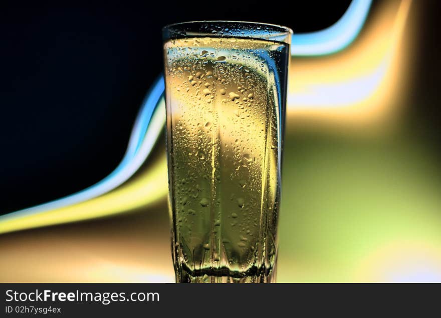 Glass of water on a beautiful background