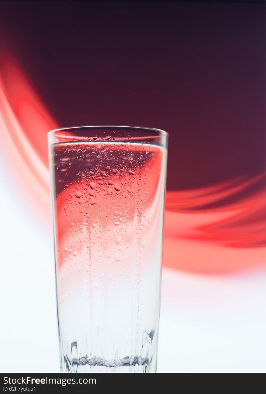 Glass of water on a beautiful background