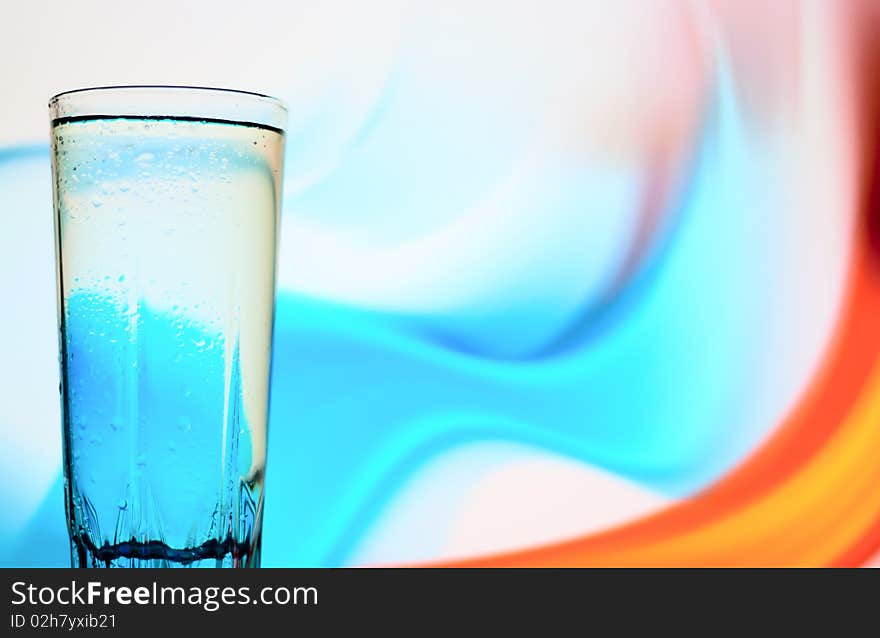 Glass of water on a beautiful background