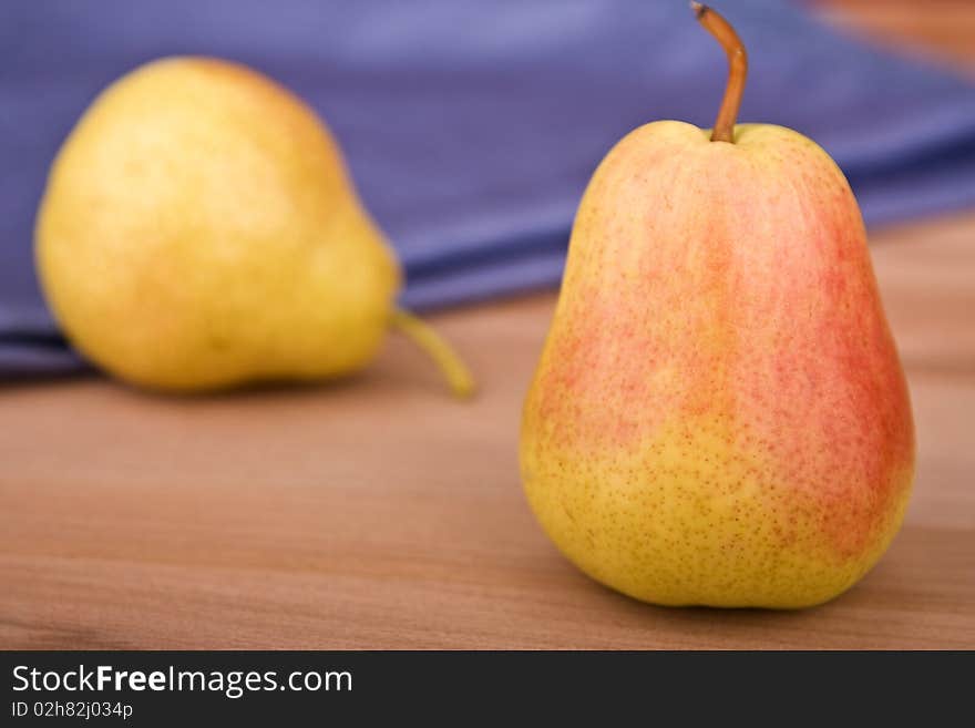 Peaches on a cutting board