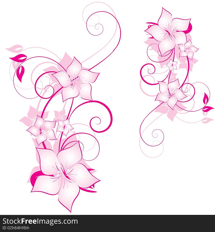 Abstract flowers background with place for your text. Abstract flowers background with place for your text