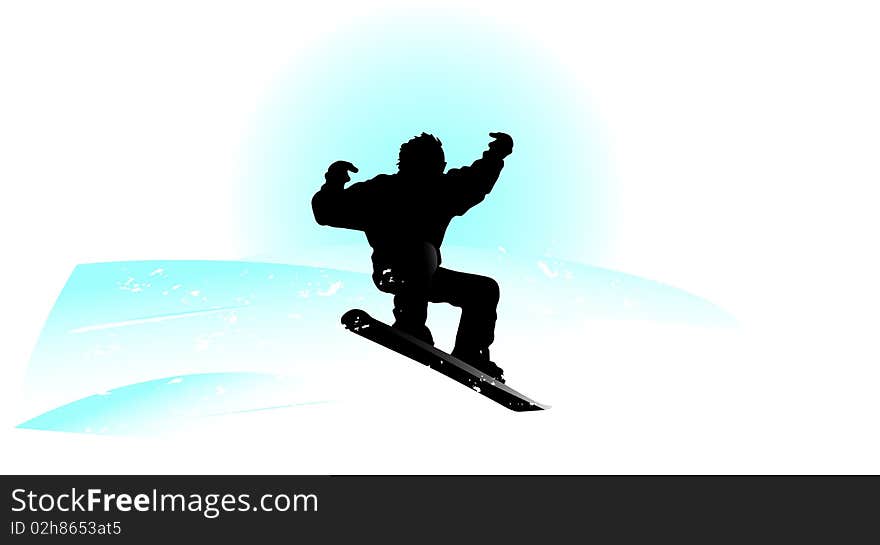 Snowboard man is created in illustrator. Snowboard man is created in illustrator