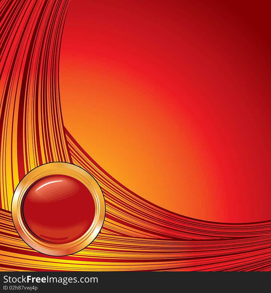 Abstract background with golden frame-vector. Abstract background with golden frame-vector