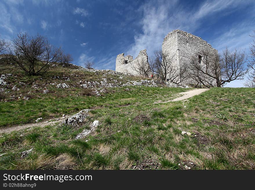 Ruin of castle in Waisenstein; Palava-Moravia, Czech republic. Ruin of castle in Waisenstein; Palava-Moravia, Czech republic