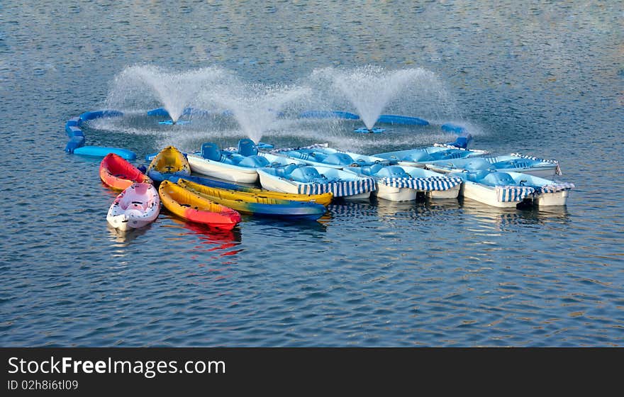 Boats in a lake