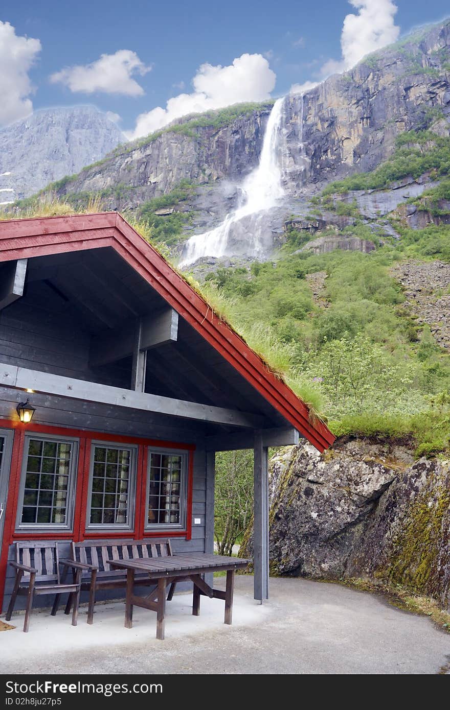 Mountain cabin, picture was taken in Norway. Mountain cabin, picture was taken in Norway