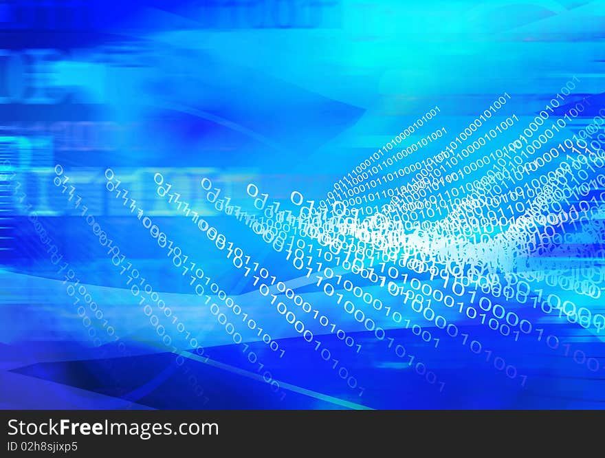 Abstract background composite with binary pattern