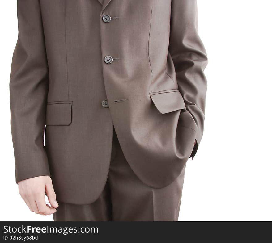 Businessman with a hand in a pocket