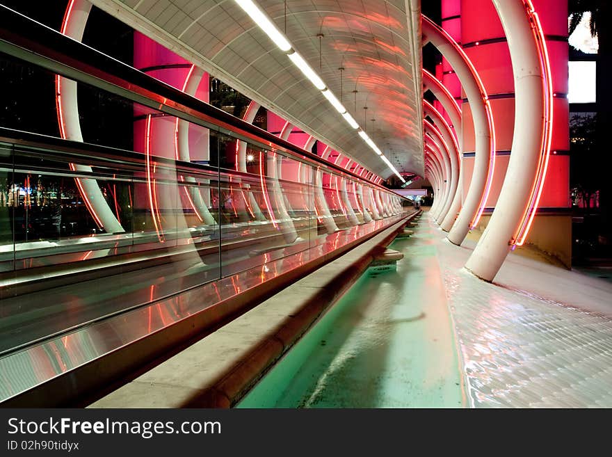 Bright walkway to the entrance