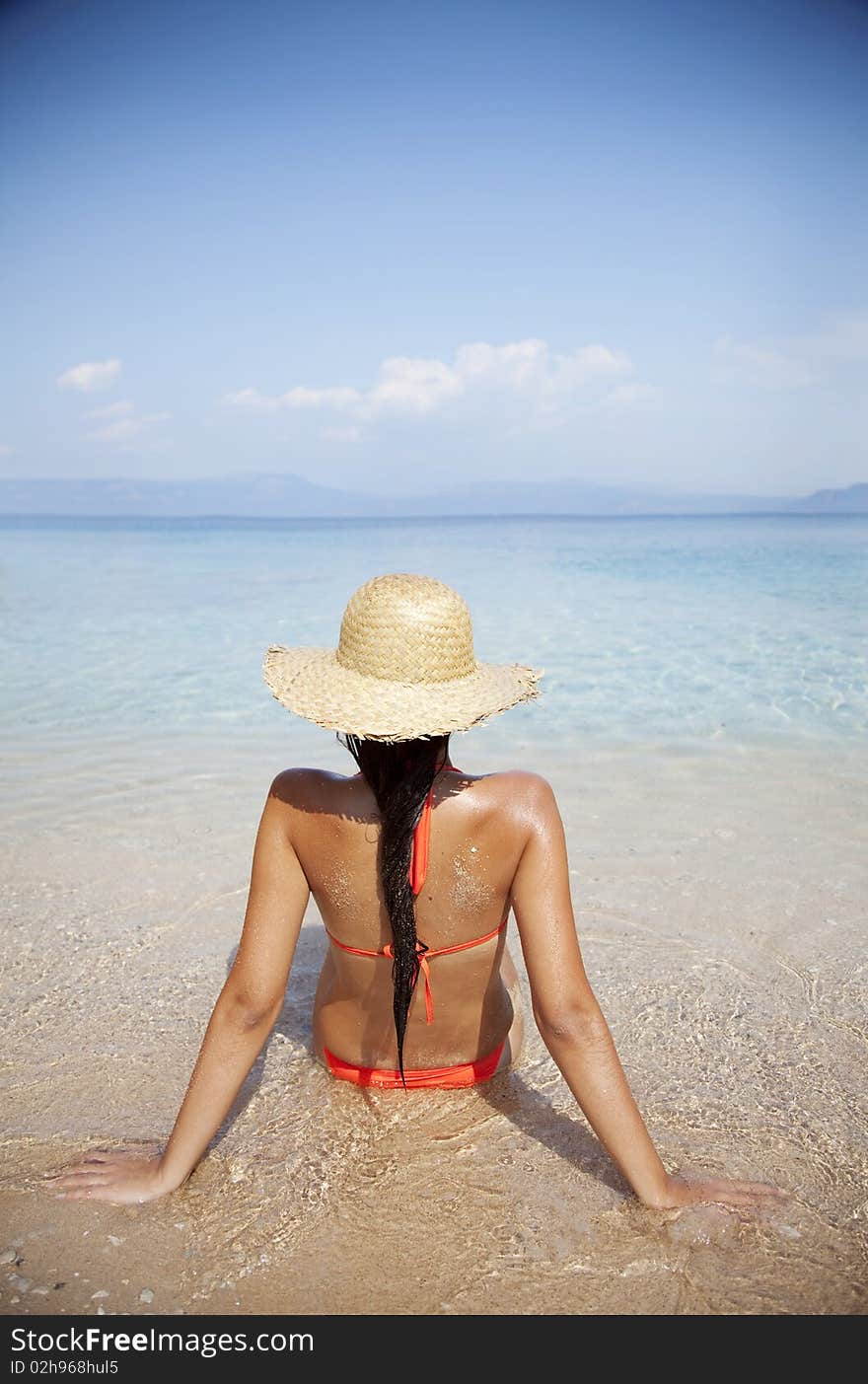 Young female at the beach. Young female at the beach