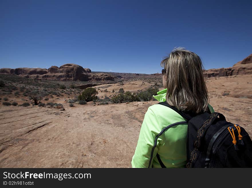 Woman enjoying view