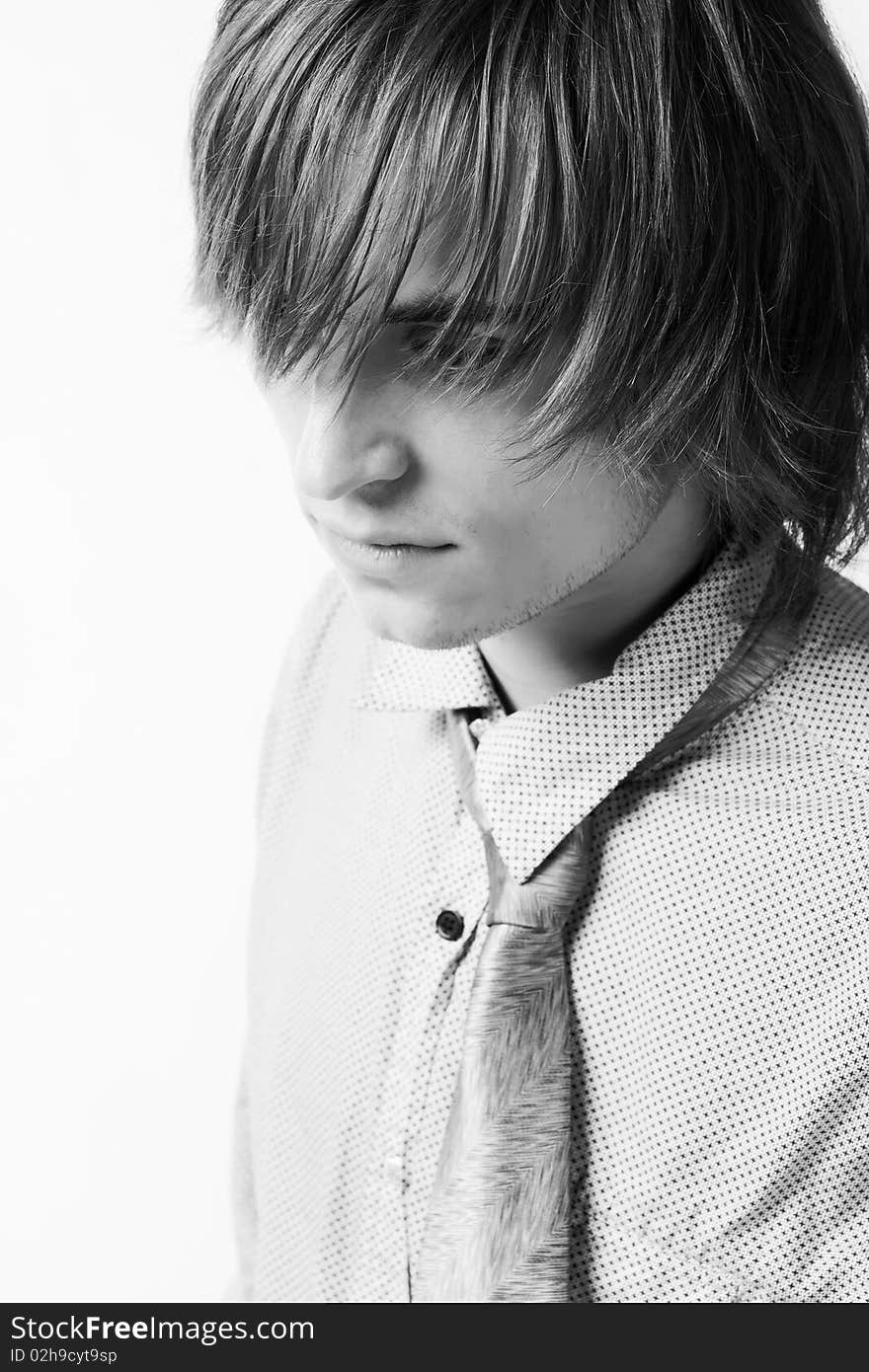 Close-up portrait of young man