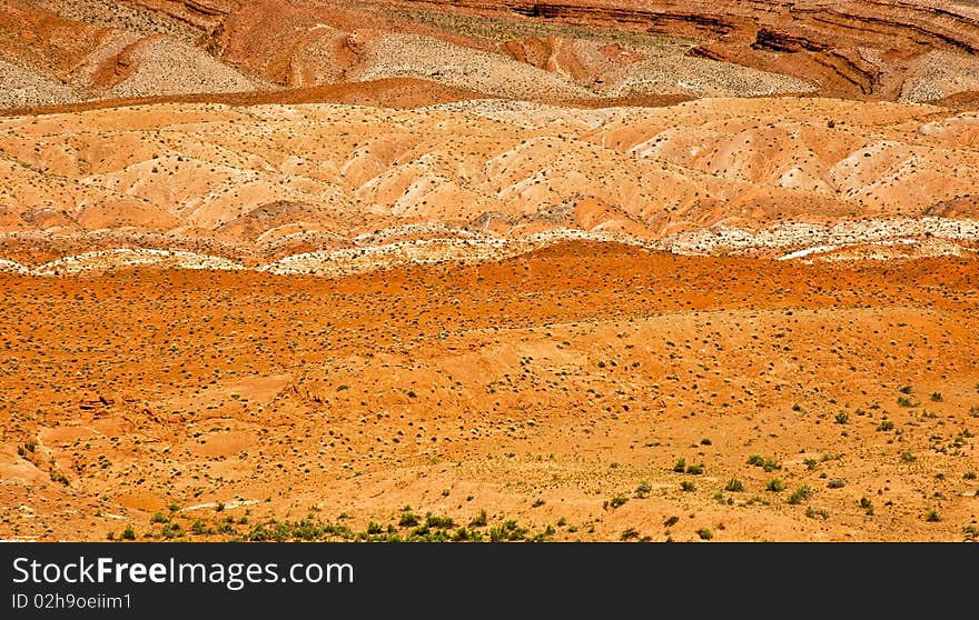 Small red hills, beside the road to Monument Valley. Small red hills, beside the road to Monument Valley