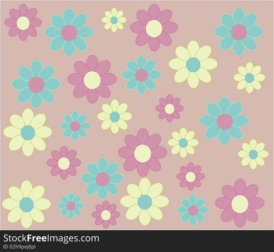 Vector illustration of floral background