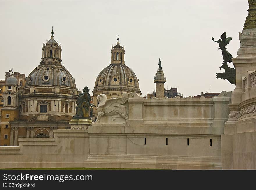 Roman churches domes, Rome, Italy. Roman churches domes, Rome, Italy