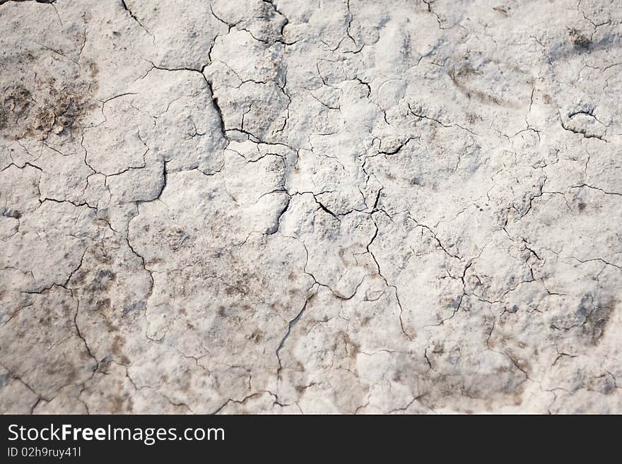 Earth, sand in the crevices of drought