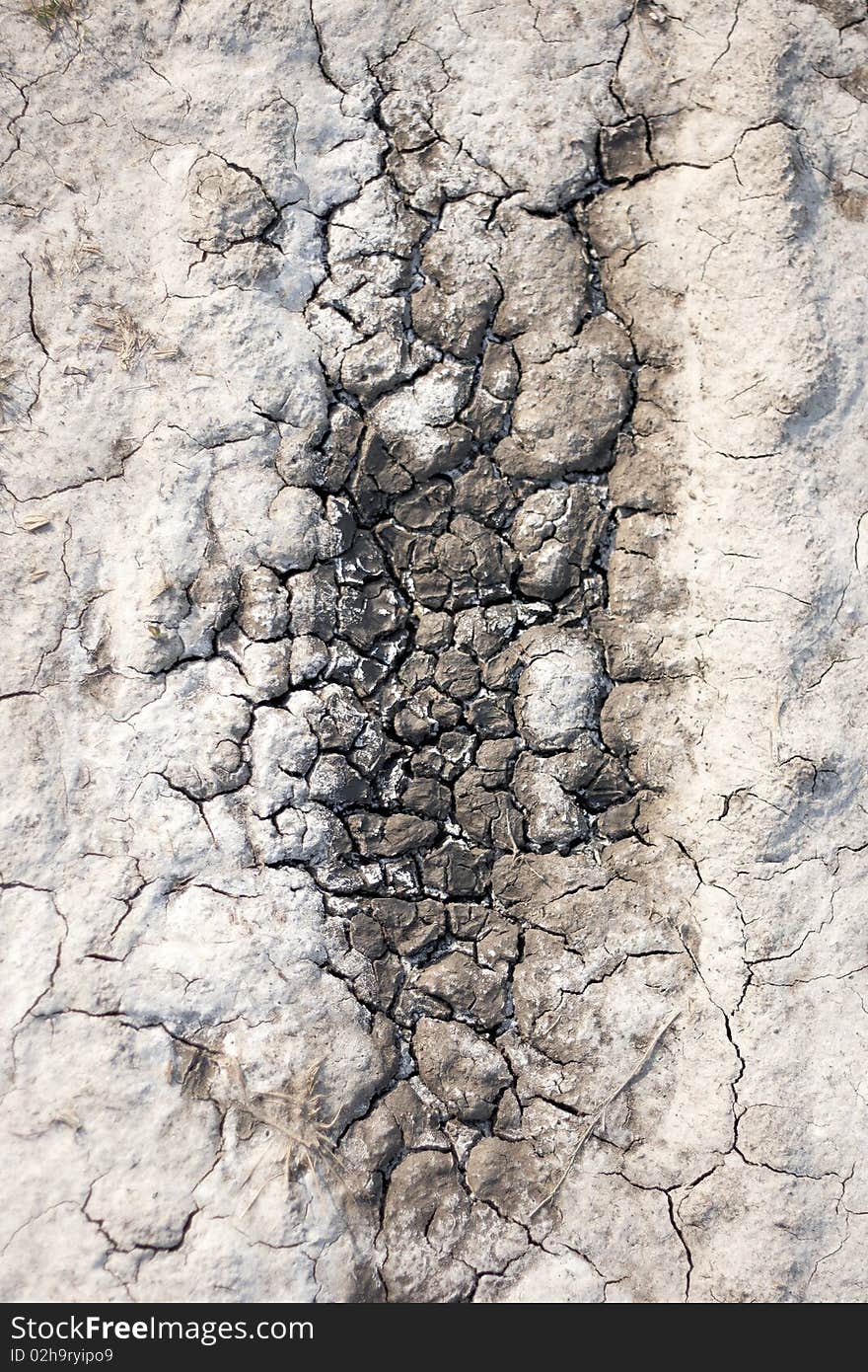 Earth, sand in the crevices of drought, the background