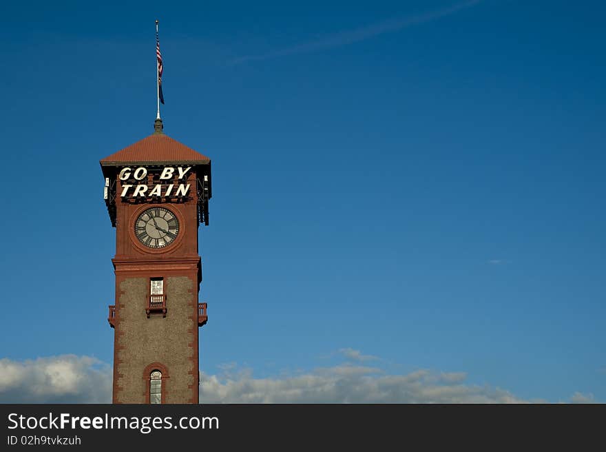 Tower, Union Station, train station, Portland Oregon. Tower, Union Station, train station, Portland Oregon