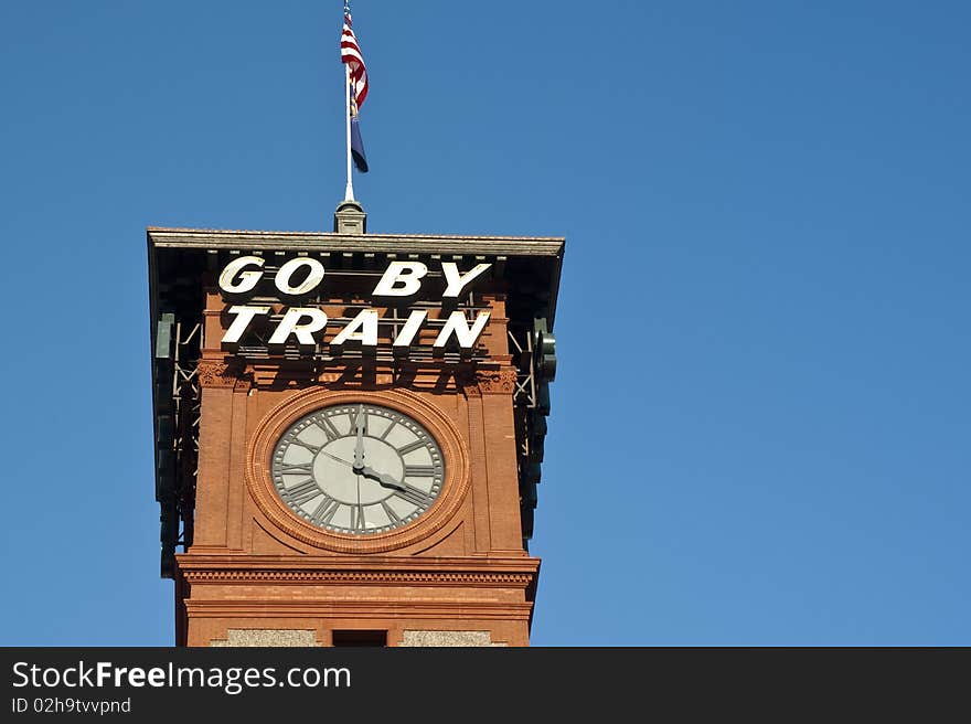 Tower, Union Station, train station, Portland Oregon. Tower, Union Station, train station, Portland Oregon