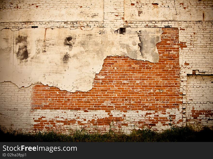 Detail of decayed grunge wall texture