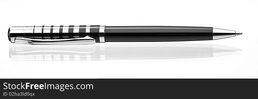 Shiny pen isolated on white. Shiny pen isolated on white