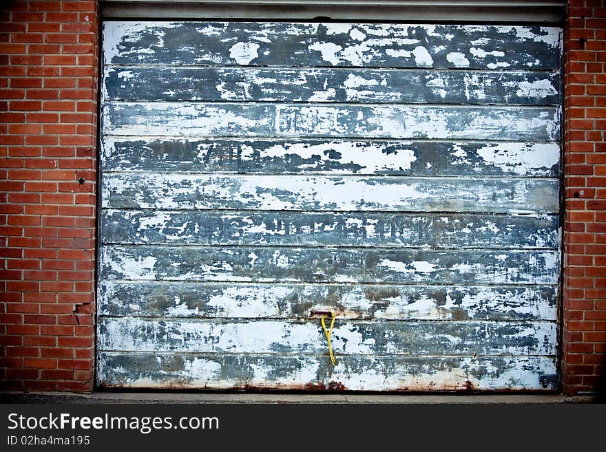 Detail of decayed grunge door texture