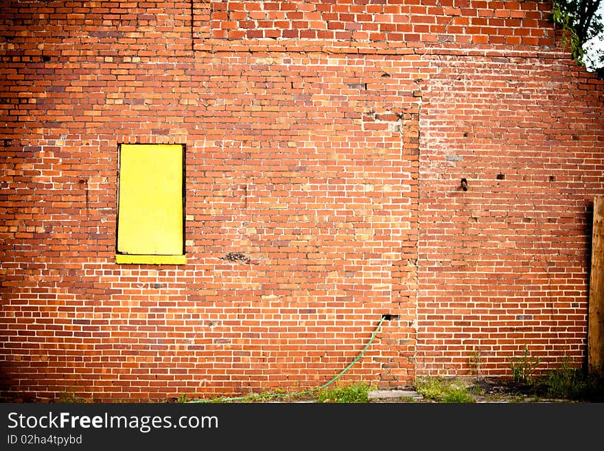 Grunge Wall Yellow Window