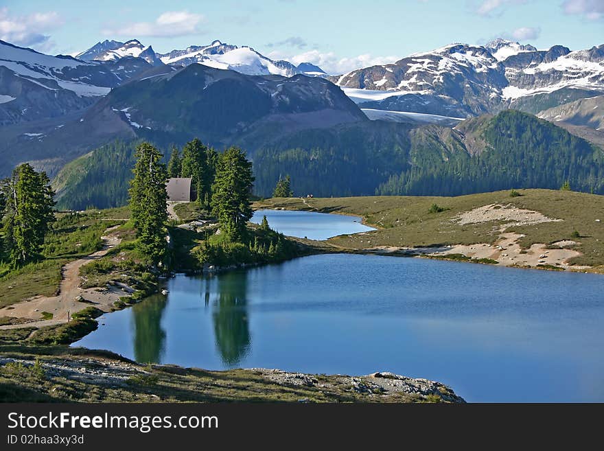 Summer hiking Elfin lake view. Summer hiking Elfin lake view.