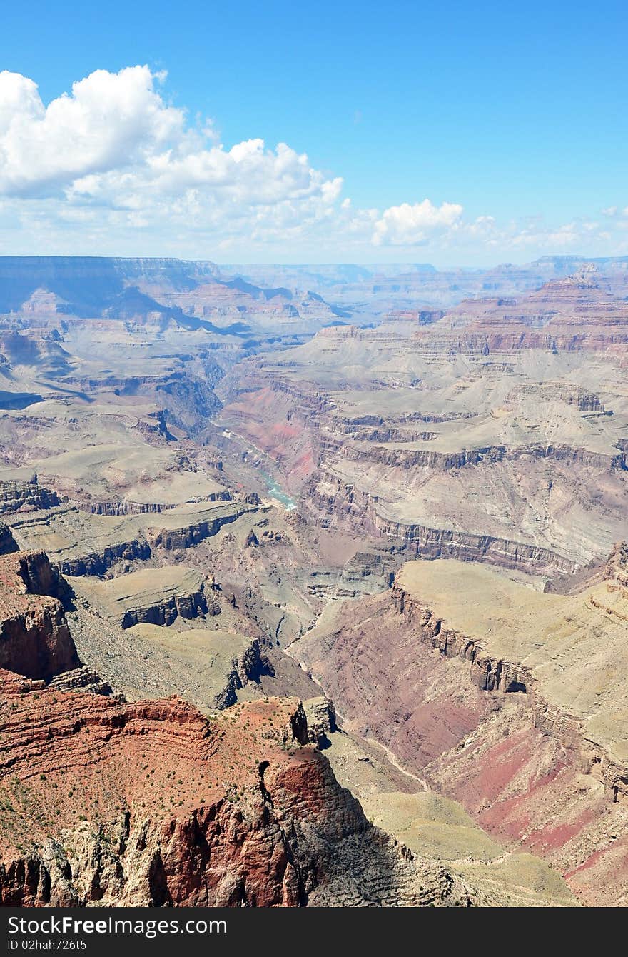 Spectacular view of the Grand Canyon National Park, from the southern rim in Arizona,