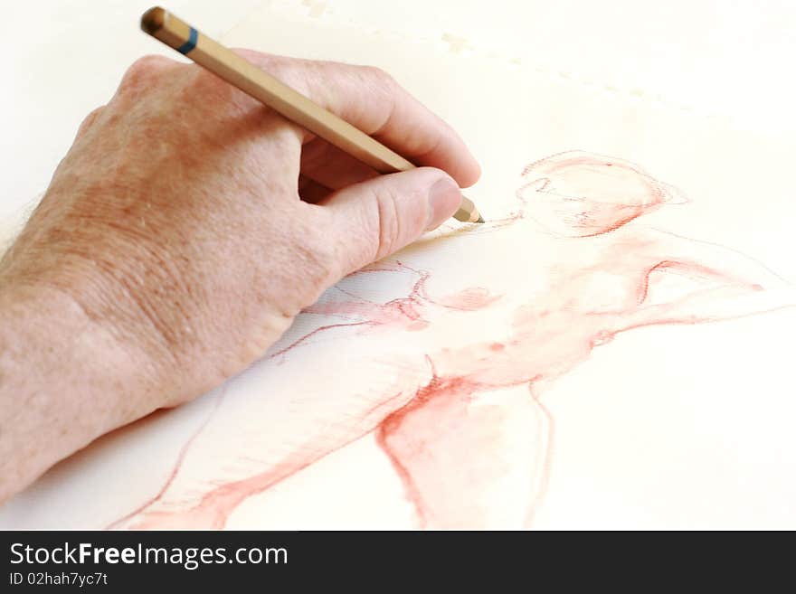 Drawing a female figure