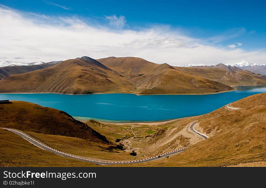 Scenery of mountains and lakes in Tibet. Scenery of mountains and lakes in Tibet