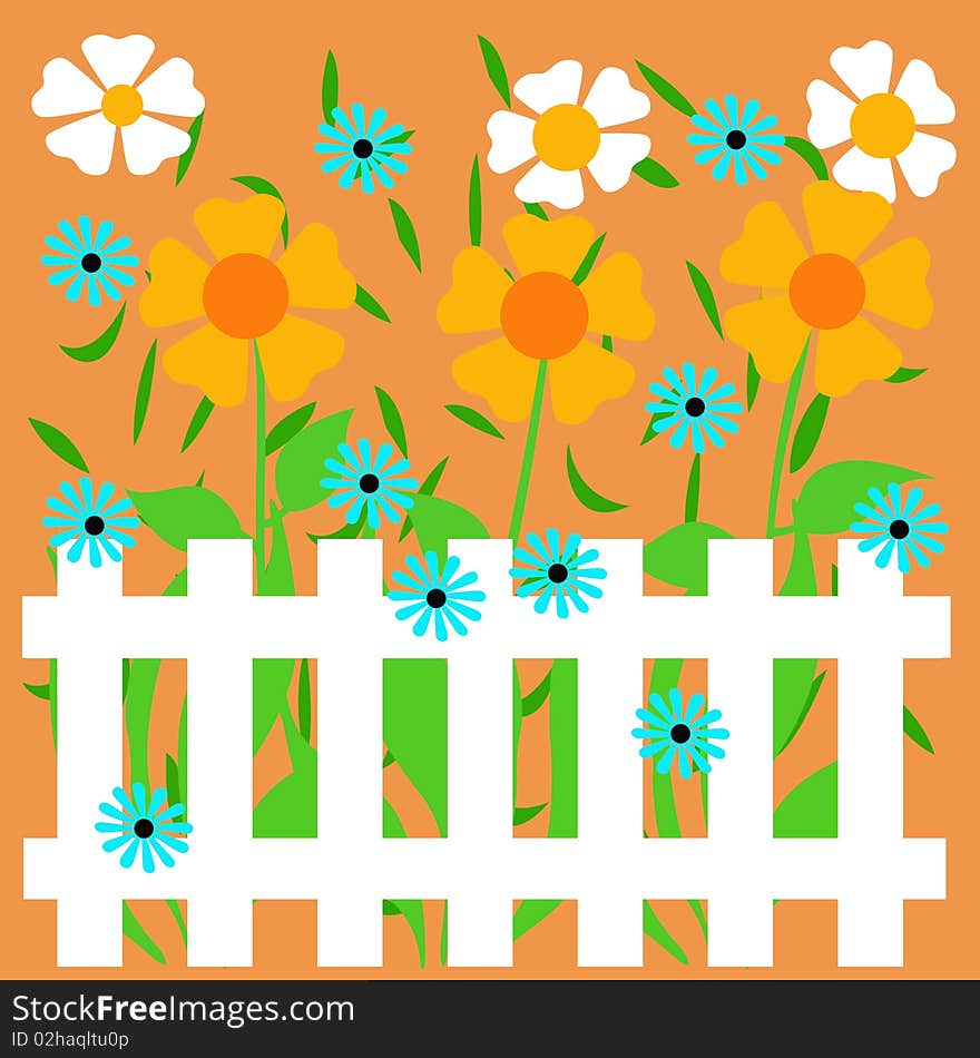 Garden fence illustration