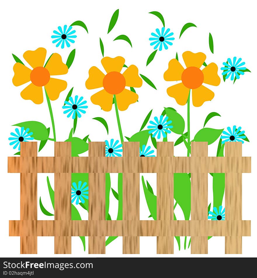 Garden fence illustration