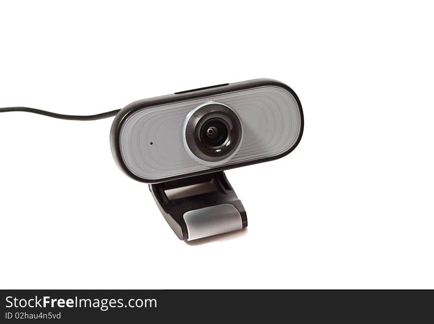 Digital webcam on white background