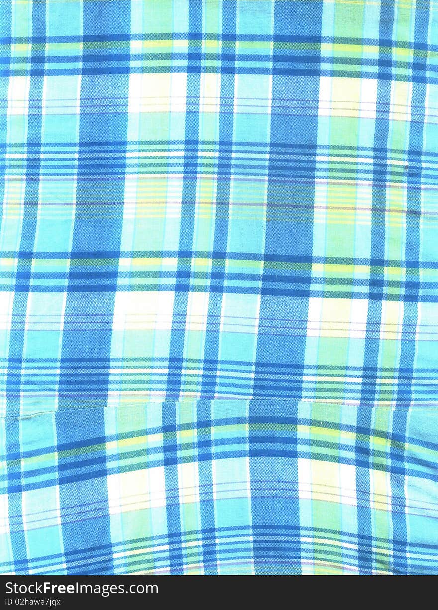 Turquaz, blue, white and  yellow checked cloth. Turquaz, blue, white and  yellow checked cloth