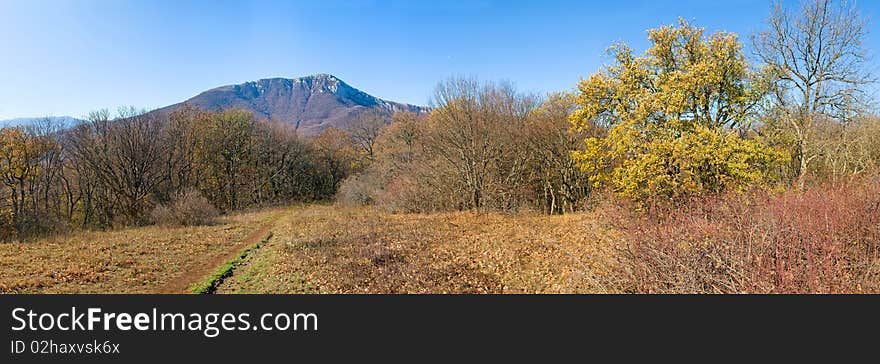 Panorama of the mountains of the south coast of Krimea. Panorama of the mountains of the south coast of Krimea