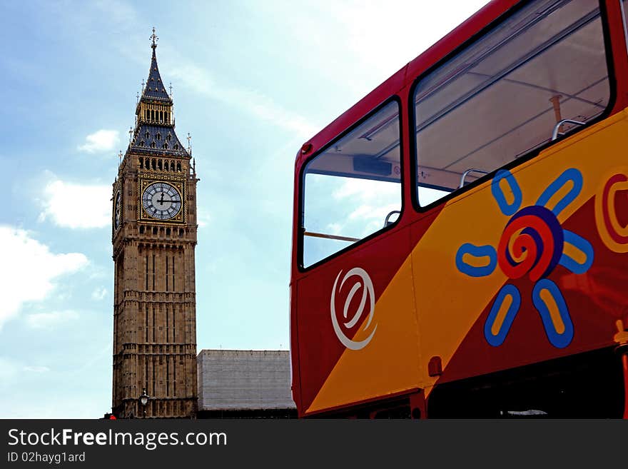 Big ben and red bus