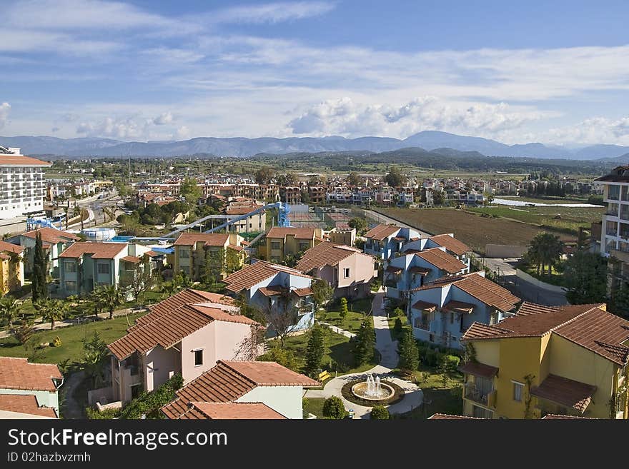 Panorama of city in Turkey