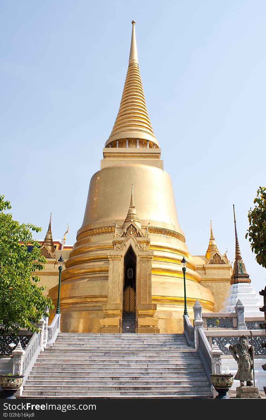 Pagoda in temple is art of thailand